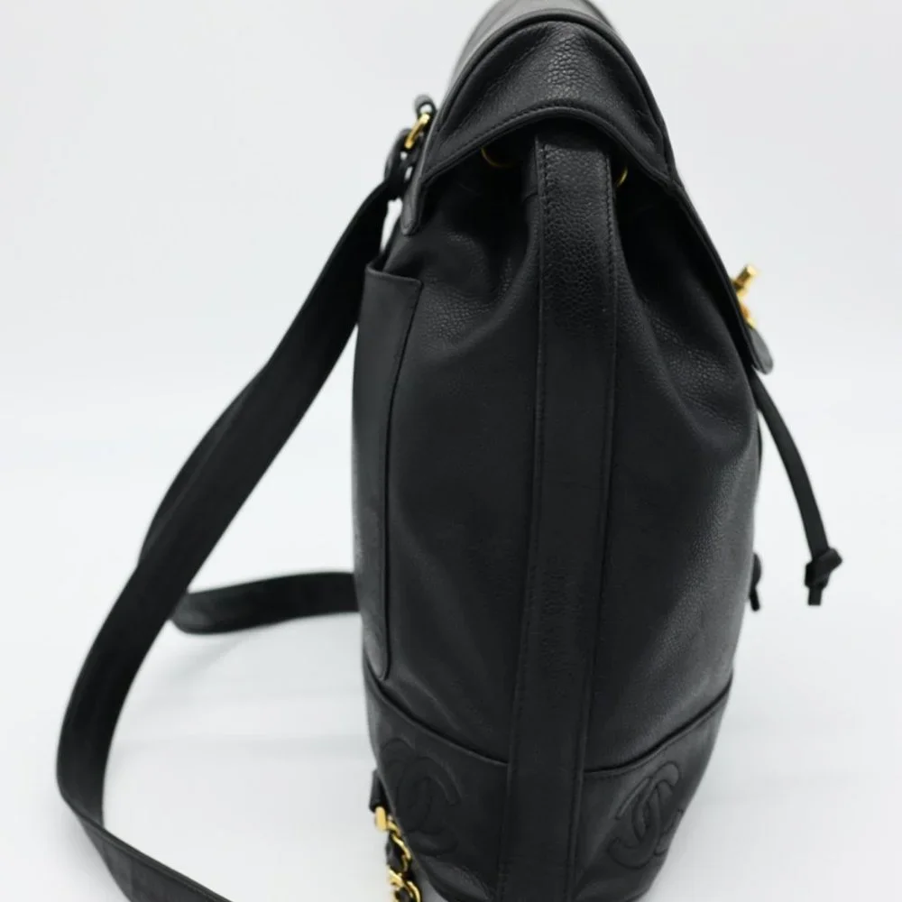 Chanel Triple Stitched‎ CC Caviar Medium Flap Backpack